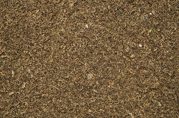Old brown coating for playgrounds close