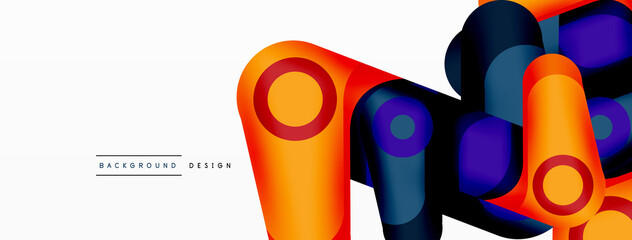 Abstract geometric shapes background. Color shapes composition for wallpaper, banner, background or landing