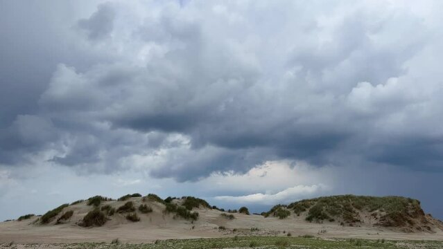 Dunes on a cloudy day Norderney, Frisian islands, Germany