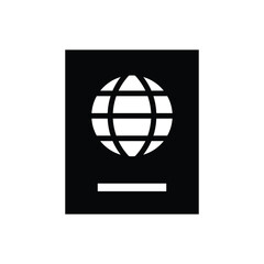 Travel passport vector icon symbol design
