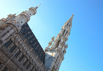 Fototapeta premium Brussels, Belgium on Februari 26, 2022 - Famous building: Maison du Roi (The King s House or Het Broodhuis) in Brussels, Belgium. Located on Grote Markt (Main Square).