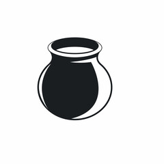 clay pot icon vector element concept design template