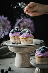 blueberry muffin and cup of coffee