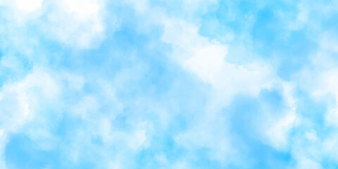 Blue watercolor vector background. Abstract hand paint splash stain backdrop banner. Abstract light blue watercolor for background. panorama blue sky background with white clouds.