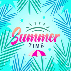 Fototapeta na wymiar Summer time T shirt Design, colorful Summer Background Vector Illustration for Beach Holidays Hello Summer with doodle sun.