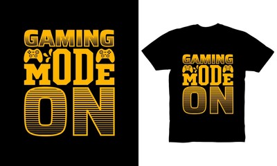 gaming mode on t-shirt design