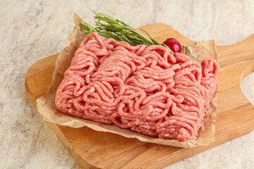 Raw beef minced meat for cooking