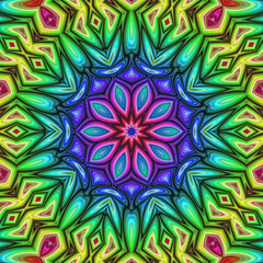 3d effect - abstract polygonal fractal pattern