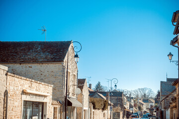 BARBIZON, FRANCE - February 26, 2022: Antique building view in Barbizon, France.