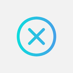 Obraz premium Cross icon in gradient style about essentials, use for website mobile app presentation