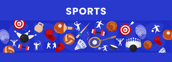 Obraz premium Sports Tournament Element On Blue Background For Advertising.