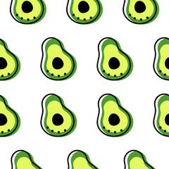 Seamless pattern with avocado.