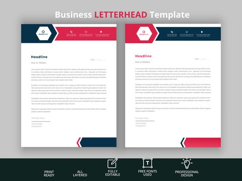 Real Estate Letterhead Design template minimalist style Vector illustration