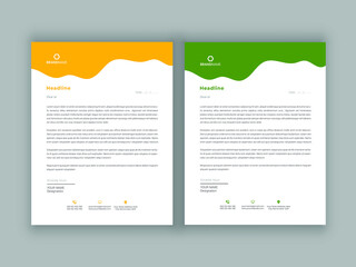 Minimalist concept business flat style, Modern company letterhead template design