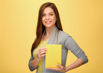 Smiling woman isolated portrait