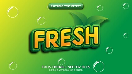 3d editable text fresh themed