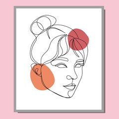 Aesthetic line art illustrations for wall decoration