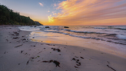 Colorful sunset on the sea