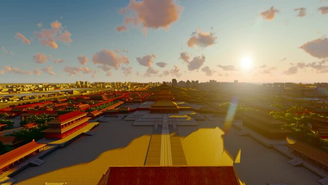 From night to day at the Forbidden City in Beijing, China.