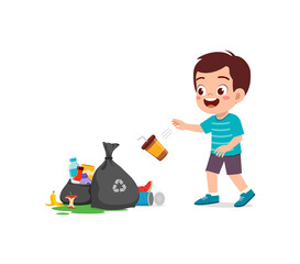 little kid with bad behavior do littering