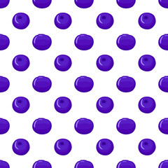 Sweet blueberry vegan berry vector flat seamless pattern