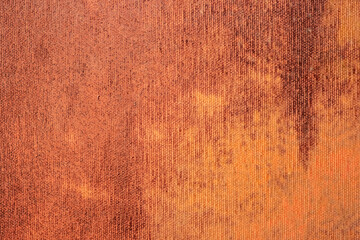 Abstract art background dark brown and red colors. Watercolor painting on canvas with rusty gradient.