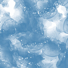 Fototapeta na wymiar blue cloud background with snowflakes