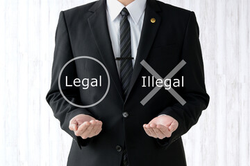 合法か違法かを判別する弁護士イメージ - obrazy, fototapety, plakaty