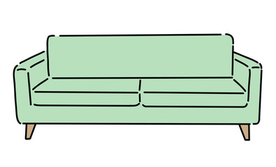 緑色のソファー
