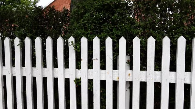 Skagen Denmark A white picket fence in a yard. 