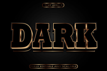 Dark Editable Text Effect 3 Dimension Modern Style