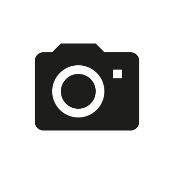 Photo camera solid icon. Element image glyph vector symbol.