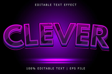 Clever editable Text effect 3 Dimension emboss modern style