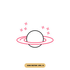 Saturn planet icons  symbol vector elements for infographic web