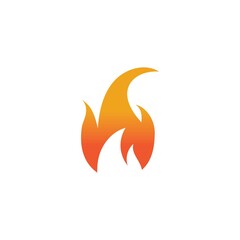 Hot flame fire vector icon illustration design template