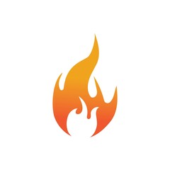 Hot flame fire vector icon illustration design template