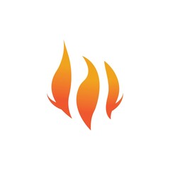 Hot flame fire vector icon illustration design template