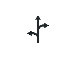 Arrow icon symbol. Abstract icon with arrows direction on white background for concept design.