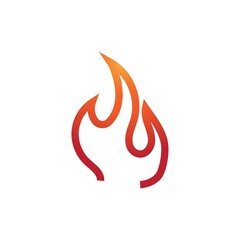 Hot flame fire vector icon illustration design template
