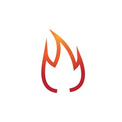 Hot flame fire vector icon illustration design template