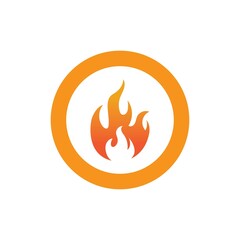 Hot flame fire vector icon illustration design template