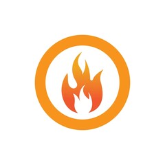 Hot flame fire vector icon illustration design template