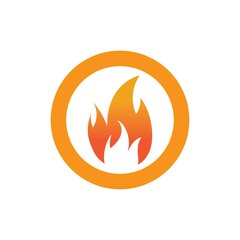 Hot flame fire vector icon illustration design template