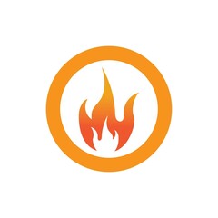 Hot flame fire vector icon illustration design template