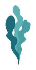 Seaweed with three leaves logo icon