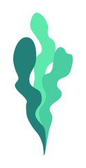 Seaweed with three leaves logo icon