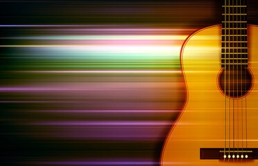 abstract dark blur music background with acoustic guitar - 509966780