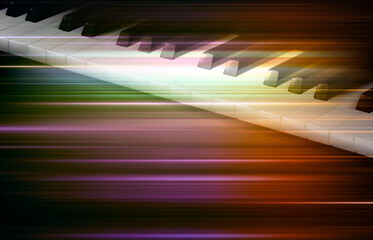 abstract green blur music background with piano keys - 509966794