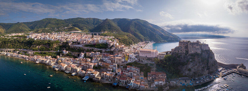 Aerial View of Scilla, Reggio Calabria, Calabria, Italy