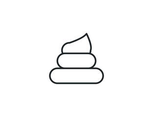 Pet poo line icon. linear style sign for mobile concept and web design. Stinky Poo outline vector icon.